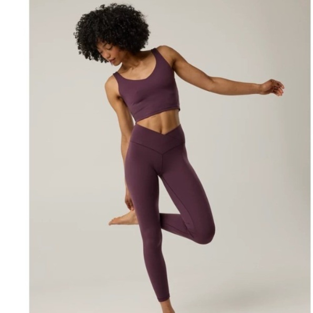 OFFLINE By Aerie Womens Size Medium Real Me High Waisted Crossover Legging Berry